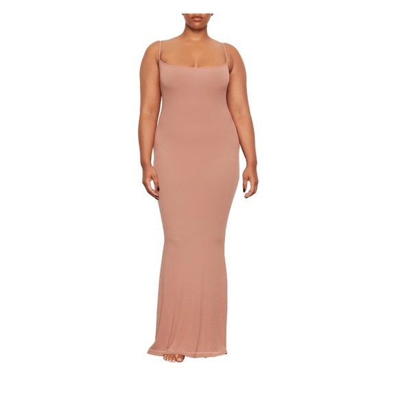 SKIMS Soft Lounge Long Slip Dress Rose Clay - Picture 4 of 4